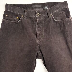 John Varvatos USA Mens Brown Corduroy Straight Leg Pants Size 31 Reg